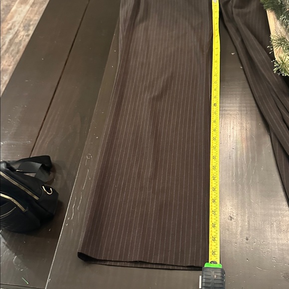Pinstripe pants Brown size size 8 - Picture 5 of 6